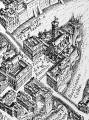 fig.A1 - La piazza
                    nella pianta del Falda (1676)